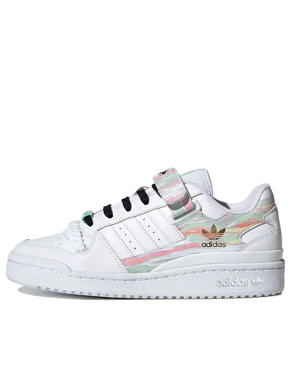 Кроссовки форум низкий Adidas — изображение 1 из 4, белый/зеленый