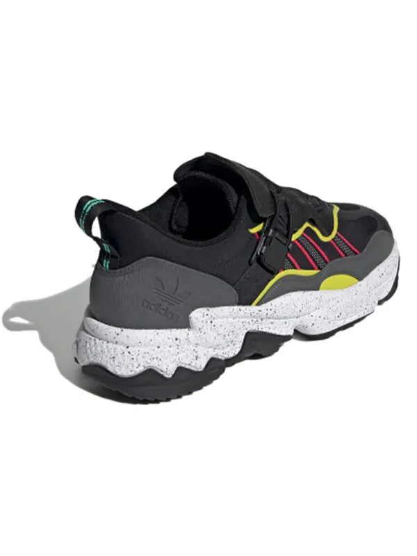 Кроссовки оригиналы ozweego флипшилд Adidas — изображение 4 из 4, черный/белый/желтый