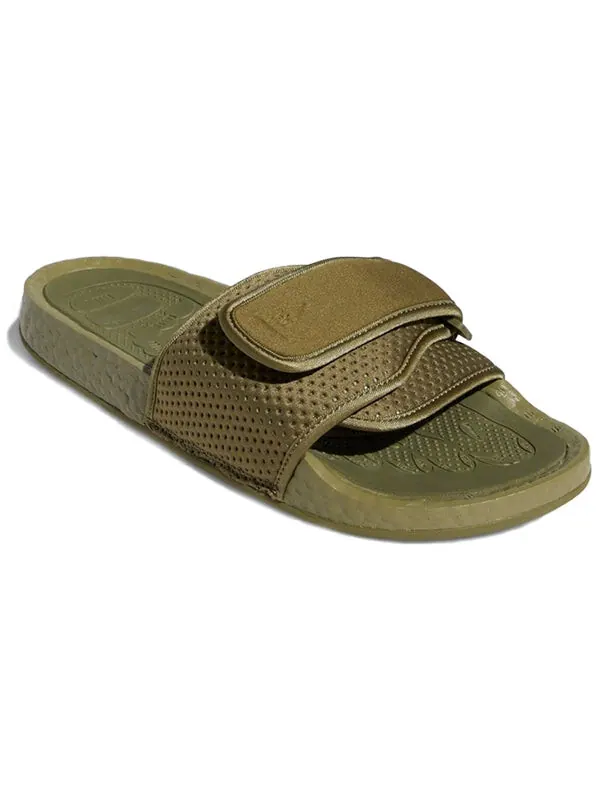 Тапочки x pharrell boost slides Adidas — изображение 3 из 4, зеленый