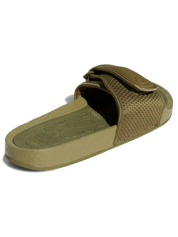 Тапочки x pharrell boost slides Adidas — изображение 4 из 4, зеленый