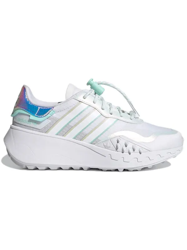Кроссовки (WMNS) adidas Choigo 'White Clear Mint' — изображение 2 из 4, белый/зеленый/синий