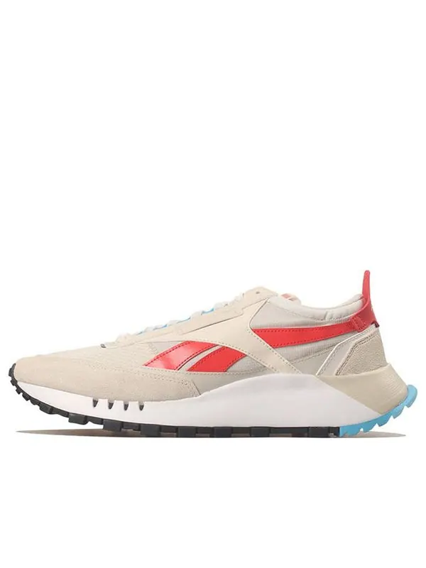 Кроссовки classic leather legacy 'chalk laser red' Reebok — изображение 1 из 4, бежевый