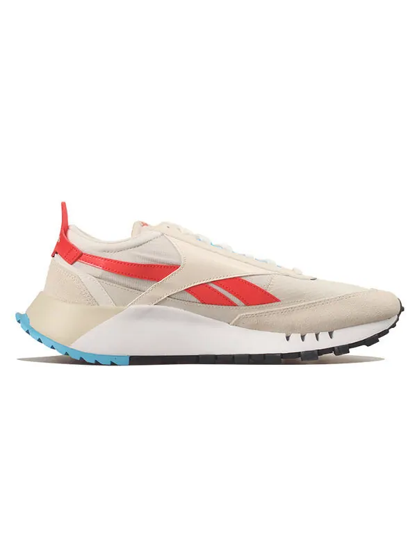 Кроссовки classic leather legacy 'chalk laser red' Reebok — изображение 2 из 4, бежевый