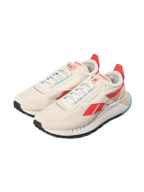 Кроссовки classic leather legacy 'chalk laser red' Reebok — изображение 4 из 4, бежевый