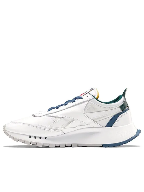 Кроссовки classic leather legacy 'white brave blue' Reebok — изображение 1 из 4, белый/синий/зеленый