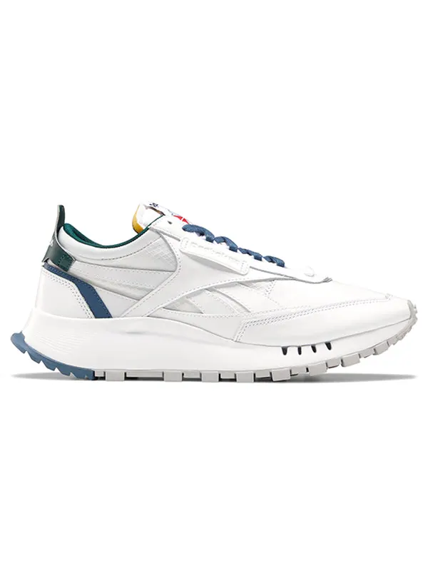 Кроссовки classic leather legacy 'white brave blue' Reebok — изображение 2 из 4, белый/синий/зеленый