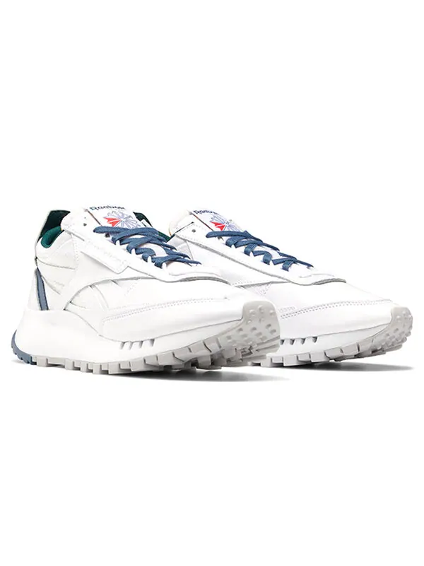 Кроссовки classic leather legacy 'white brave blue' Reebok — изображение 3 из 4, белый/синий/зеленый