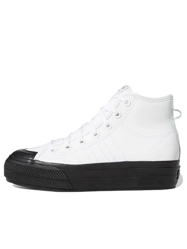 Кроссовки nizza rf platform mid Adidas — изображение 1 из 4, белый/черный