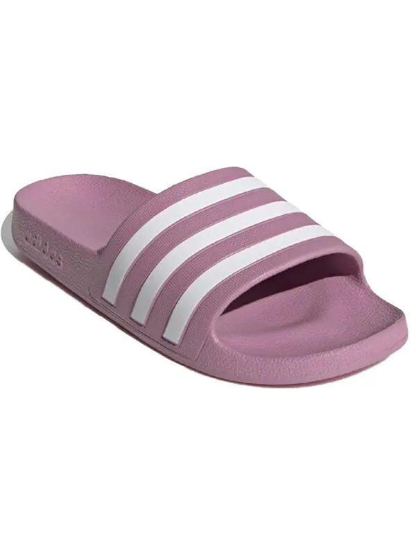 Тапочки adilette aqua slide 'cherry metallic white' Adidas — изображение 4 из 4, фиолетовый/белый
