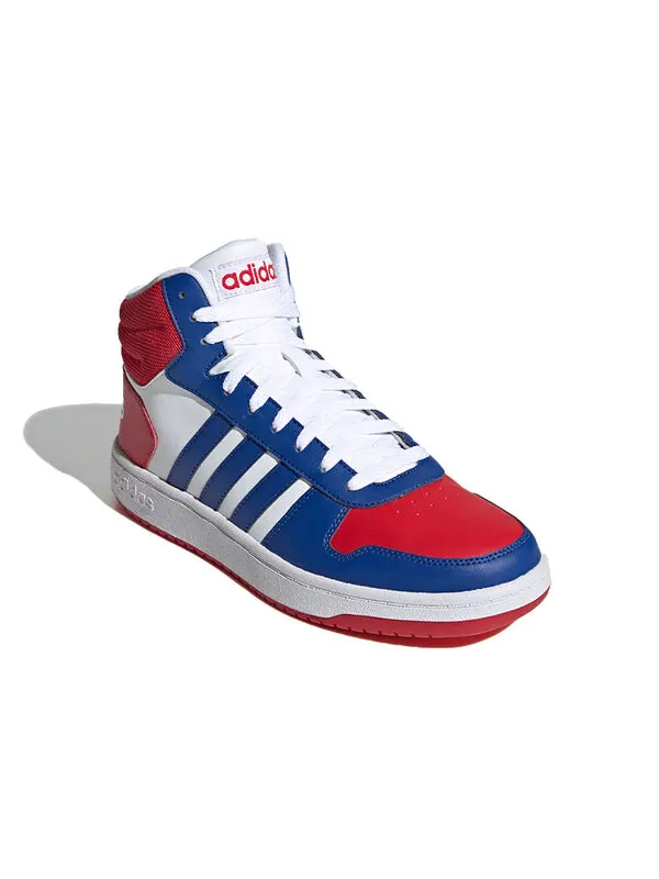 Кроссовки hoops 2.0 средние Adidas — изображение 3 из 4, белый/синий/красный