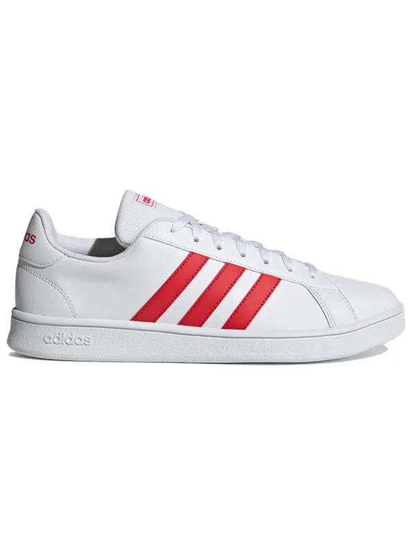 Кроссовки neo grand court base Adidas — изображение 2 из 4, белый/красный