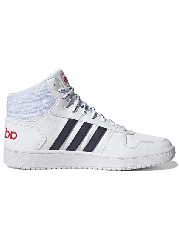 Кроссовки hoops 2.0 средние Adidas — изображение 2 из 4, белый/синий/красный