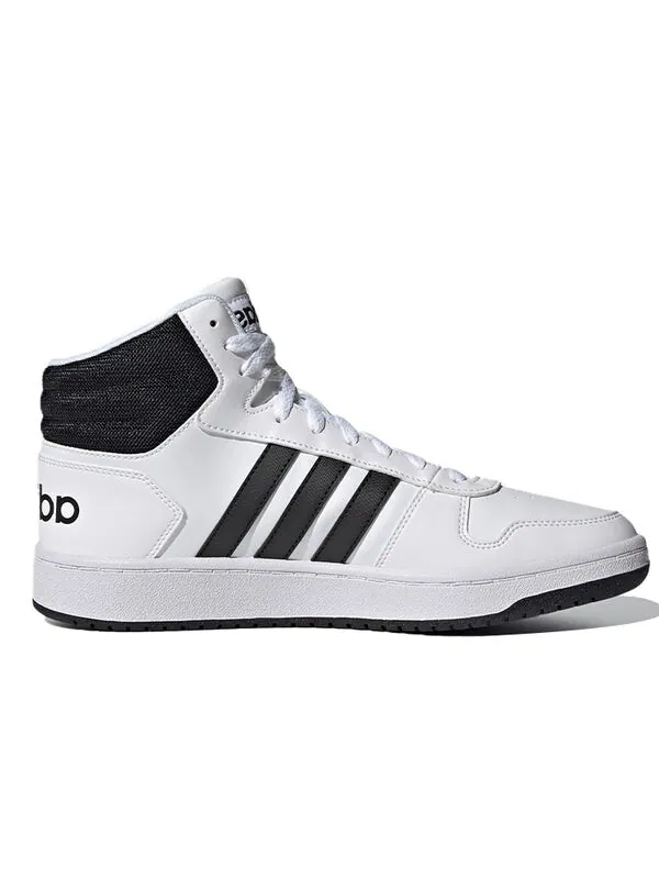 Кроссовки hoops 2.0 средние Adidas — изображение 2 из 4, белый/черный