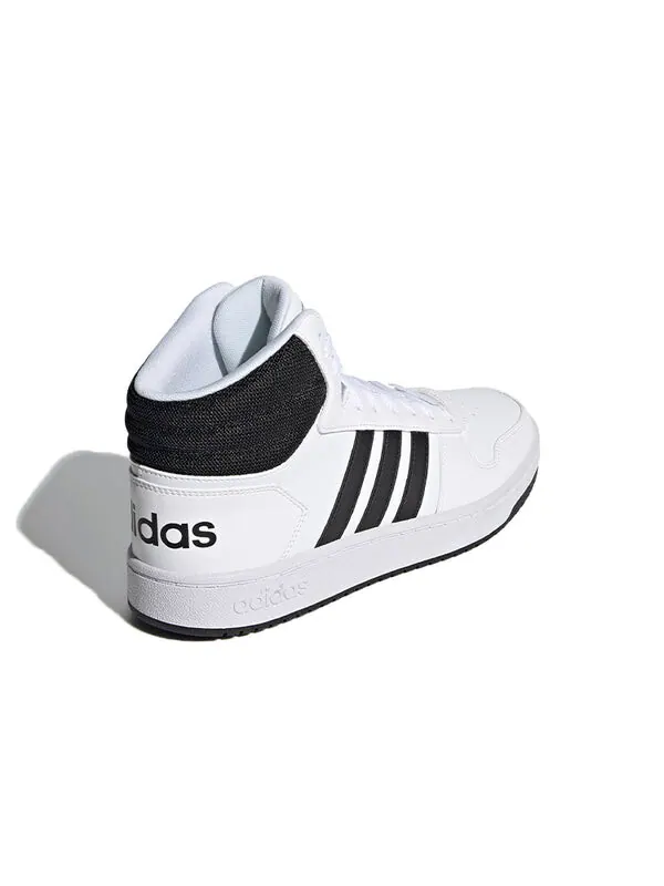 Кроссовки hoops 2.0 средние Adidas — изображение 4 из 4, белый/черный