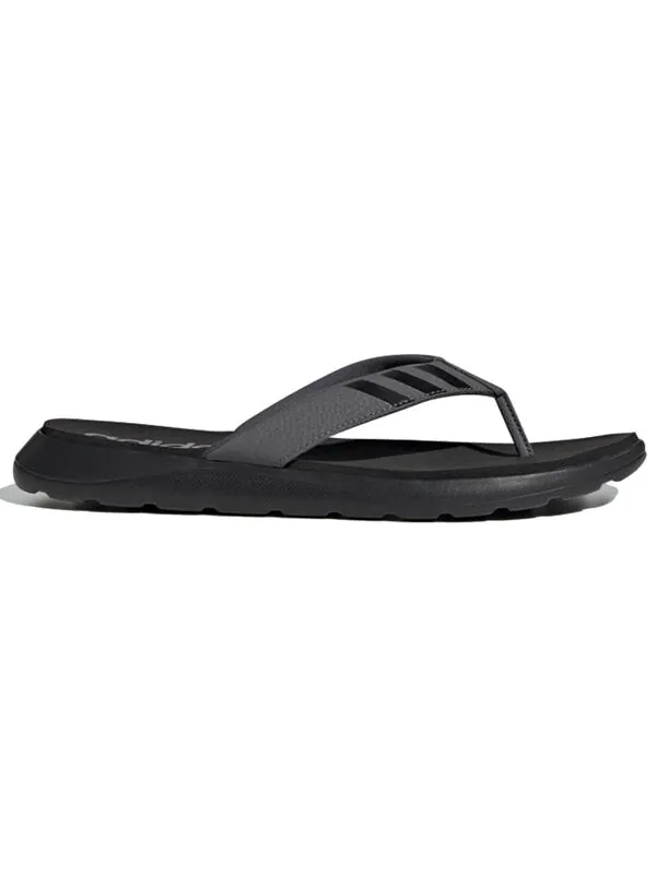 Тапочки comfort sandal 'black grey' Adidas — изображение 2 из 4, черный/серый