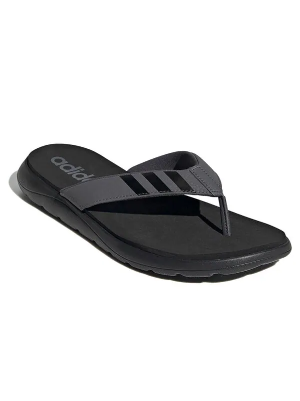 Тапочки comfort sandal 'black grey' Adidas — изображение 3 из 4, черный/серый