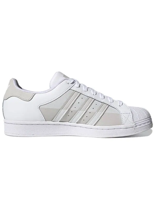 Кроссовки оригинальные superstar shoes Adidas — изображение 2 из 4, белый/серый