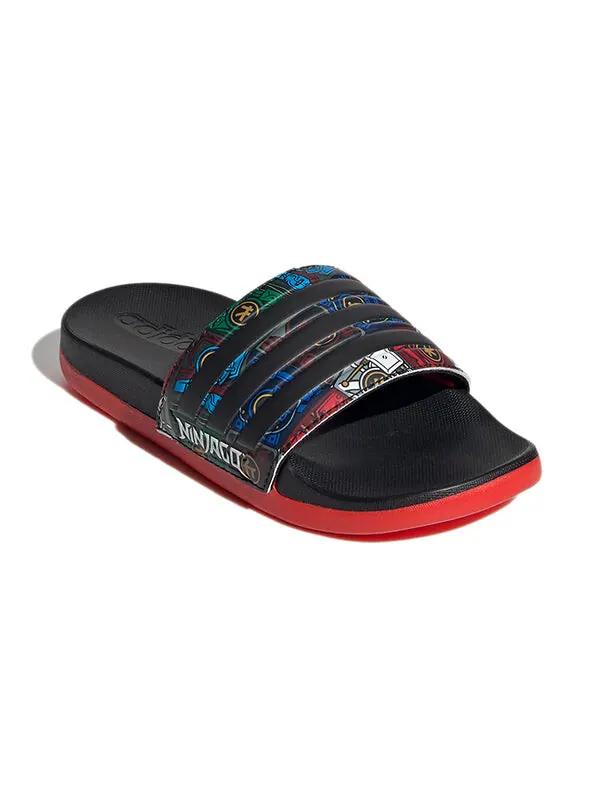 Тапочки lego x adilette комфорт к Adidas — изображение 3 из 4, черный/красный