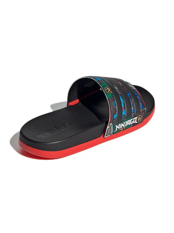 Тапочки lego x adilette комфорт к Adidas — изображение 4 из 4, черный/красный