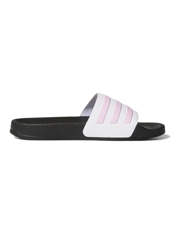 Тапочки adilette shower slide 'white clear lilac' Adidas — изображение 2 из 4, черный/розовый/белый