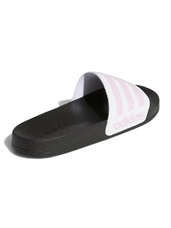 Тапочки adilette shower slide 'white clear lilac' Adidas — изображение 4 из 4, черный/розовый/белый