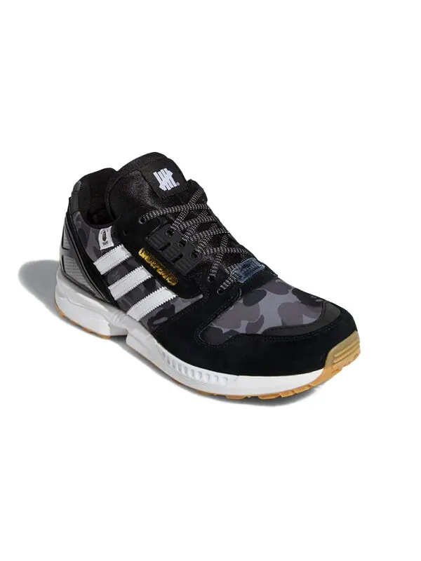 Кроссовки xa bathing ape x undefeated zx 8000 Adidas — изображение 3 из 4, черный