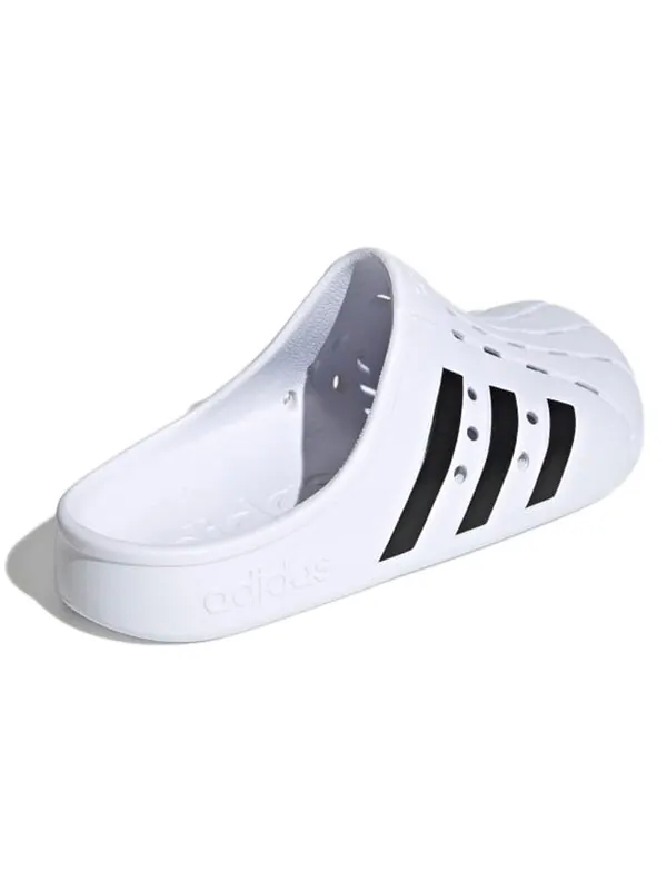 Тапочки adilette clog 'white black' Adidas — изображение 4 из 4, белый/черный