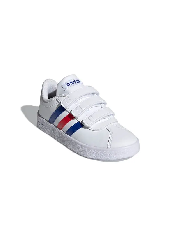 Кроссовки vl court 2.0 j Adidas — изображение 3 из 4, белый/синий/красный