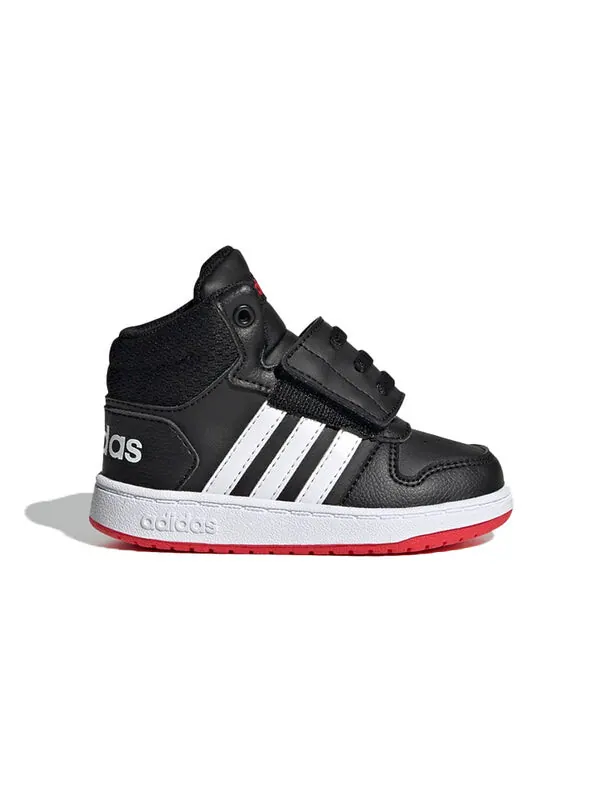 Кроссовки neo hoops 2.0 средние Adidas — изображение 2 из 4, черный/белый/красный