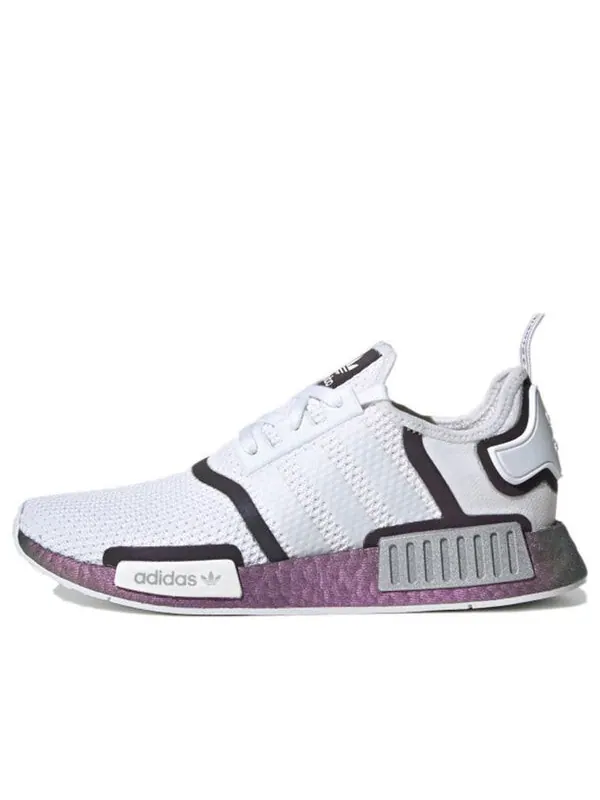 Кроссовки nmd_r1 Adidas — изображение 1 из 4, белый/фиолетовый