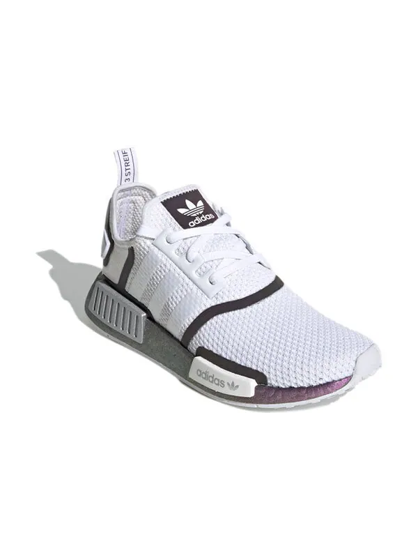 Кроссовки nmd_r1 Adidas — изображение 3 из 4, белый/фиолетовый