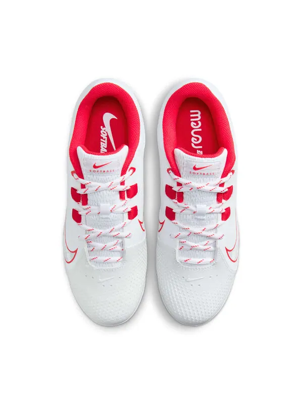 Кроссовки hyperdiamond 4 pro 'white university red' Nike — изображение 4 из 4, белый/красный/серый
