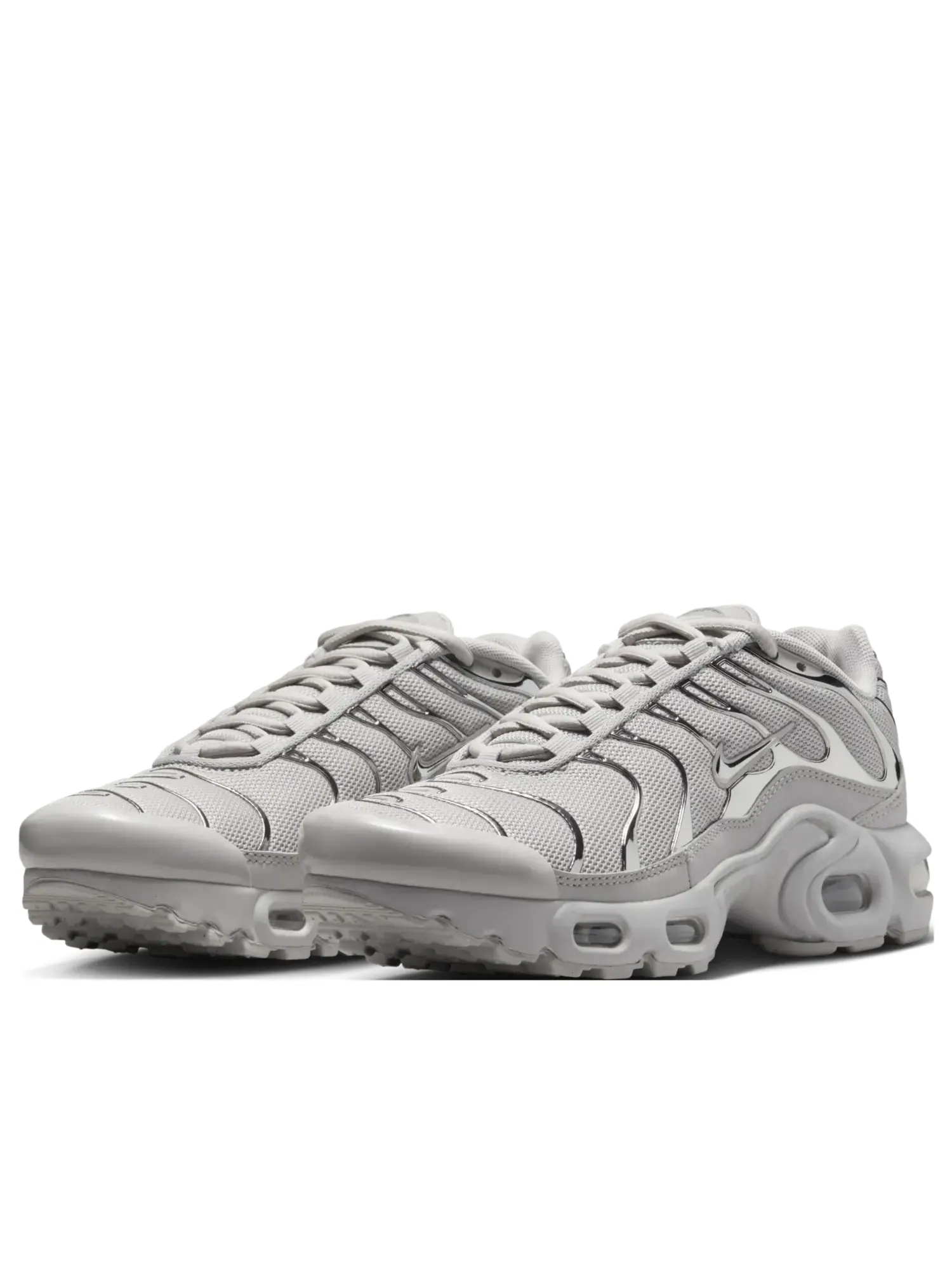 Кроссовки (GS) Nike Air Max Plus 'Light Iron Ore Gym Red Smoke Grey Metallic Silver' — изображение 3 из 7, серый