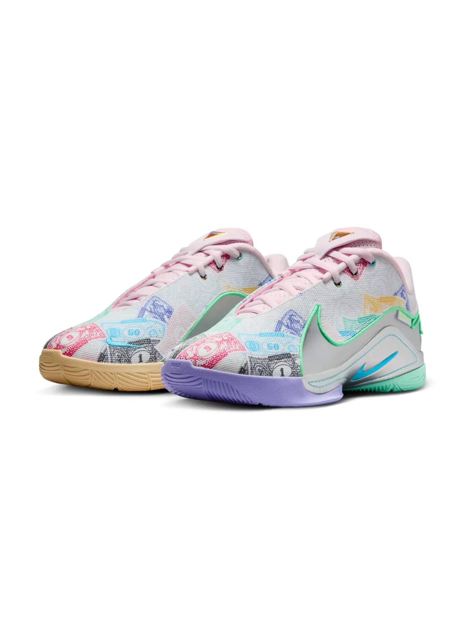Баскетбольные кроссовки Monopoly x Nike LeBron 22 'Currency' — изображение 2 из 10, мульти