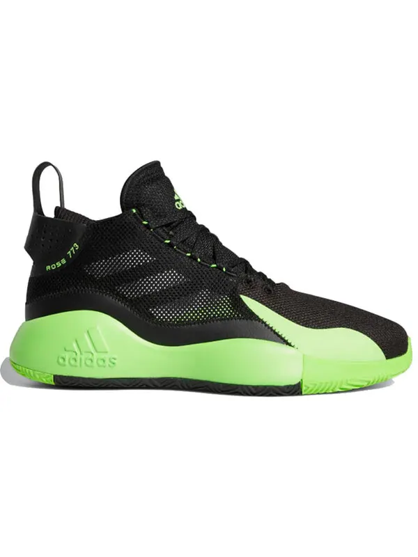 Кроссовки d rose 773 2020 Adidas — изображение 2 из 4, черный/зеленый