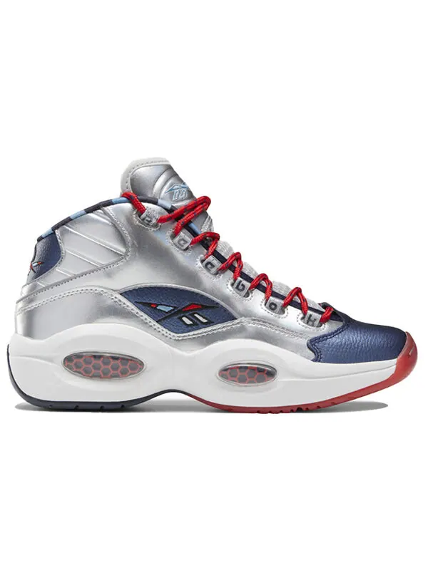 Кроссовки james harden x question mid 'cross over' Reebok — изображение 2 из 4, серебряный