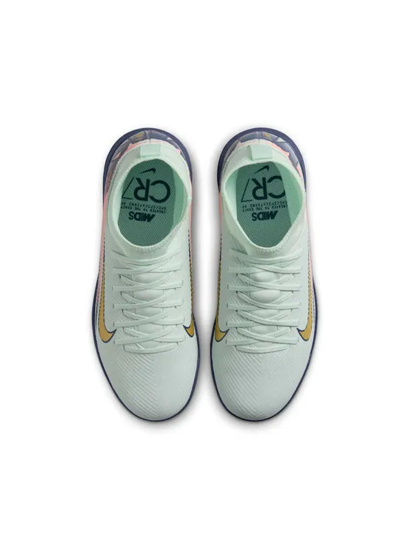 Кроссовки jr. superfly 10 club mercurial dream speed tf 'barely green crimson metallic gold' Nike — изображение 4 из 4