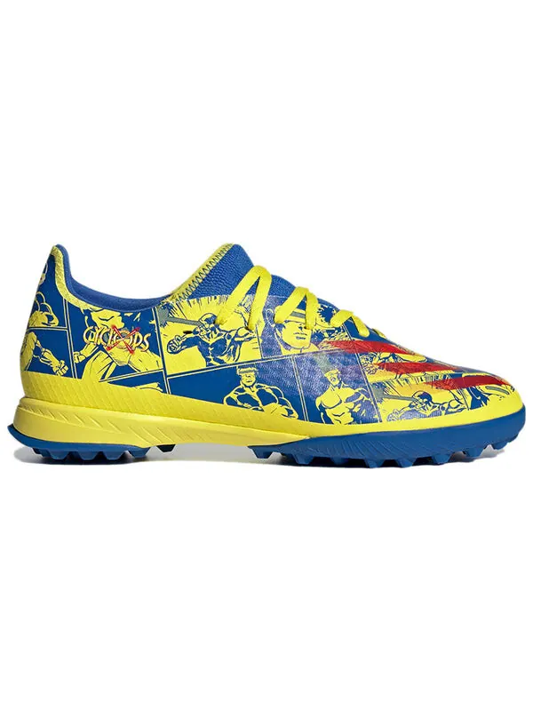 Кроссовки x ghosted .3 tf Adidas — изображение 2 из 4, синий/желтый/красный