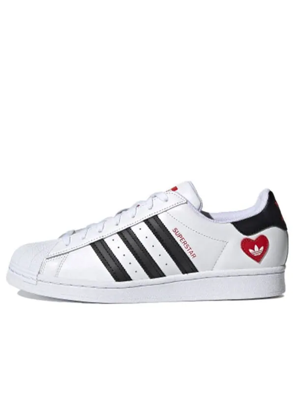 Кроссовки superstar 'valentine's day white black' Adidas — изображение 1 из 4, белый/красный/черный