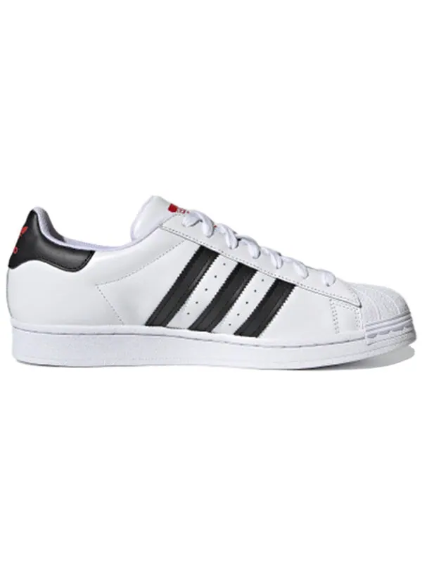 Кроссовки superstar 'valentine's day white black' Adidas — изображение 2 из 4, белый/красный/черный