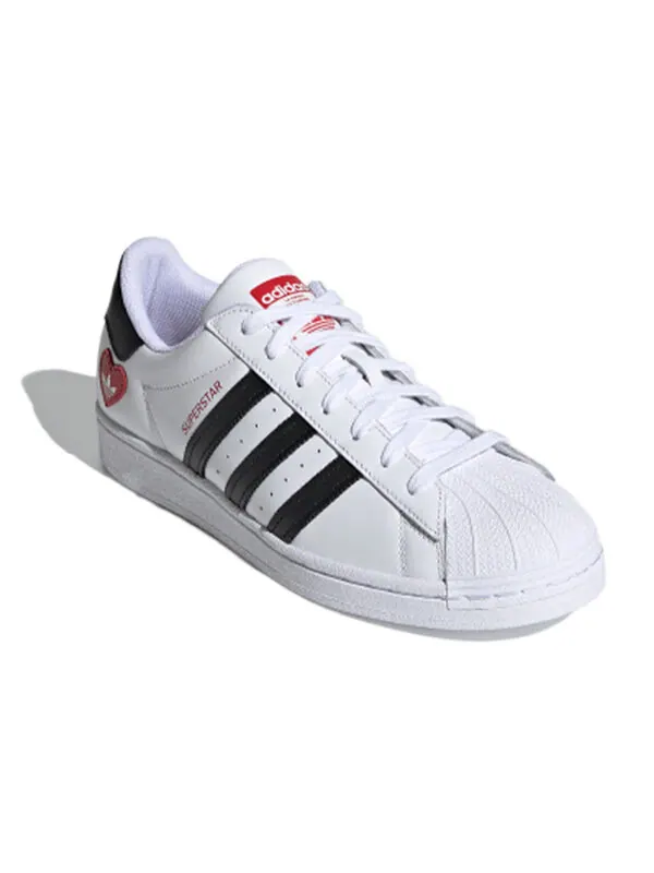 Кроссовки superstar 'valentine's day white black' Adidas — изображение 3 из 4, белый/красный/черный