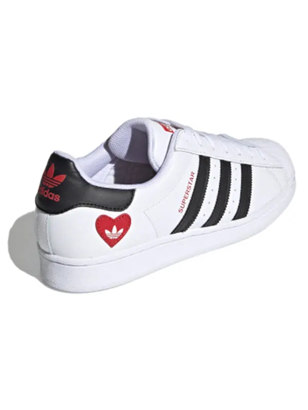 Кроссовки superstar 'valentine's day white black' Adidas — изображение 4 из 4, белый/красный/черный