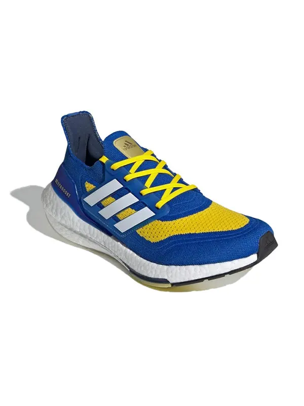 Кроссовки ультрабуст 21 Adidas — изображение 3 из 4, синий/белый/желтый