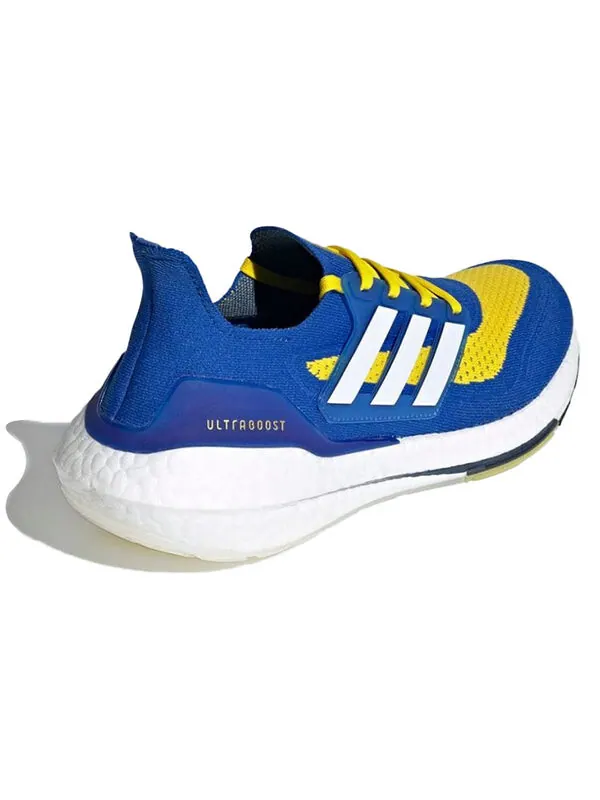 Кроссовки ультрабуст 21 Adidas — изображение 4 из 4, синий/белый/желтый