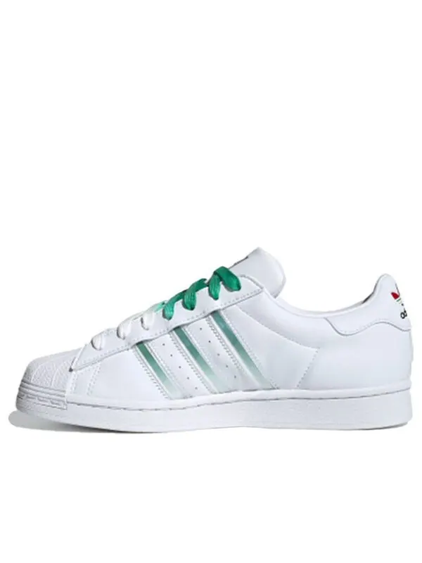 Кроссовки суперзвезда Adidas — изображение 1 из 4, белый/зеленый