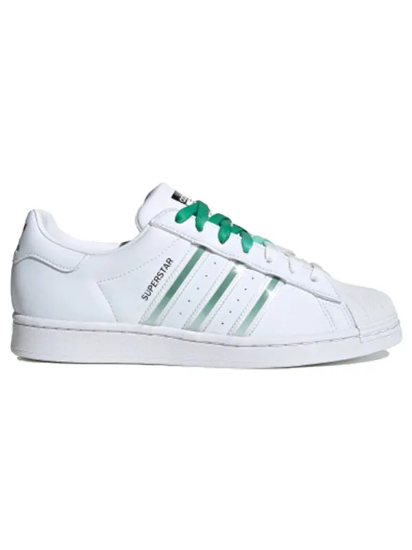 Кроссовки суперзвезда Adidas — изображение 2 из 4, белый/зеленый