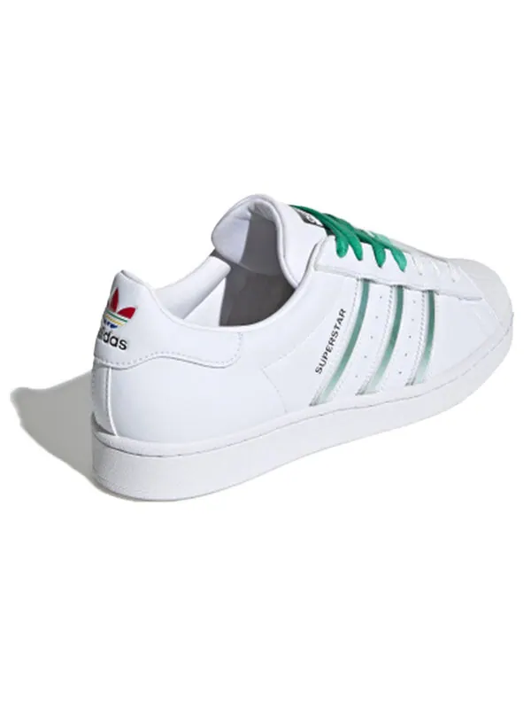 Кроссовки суперзвезда Adidas — изображение 4 из 4, белый/зеленый