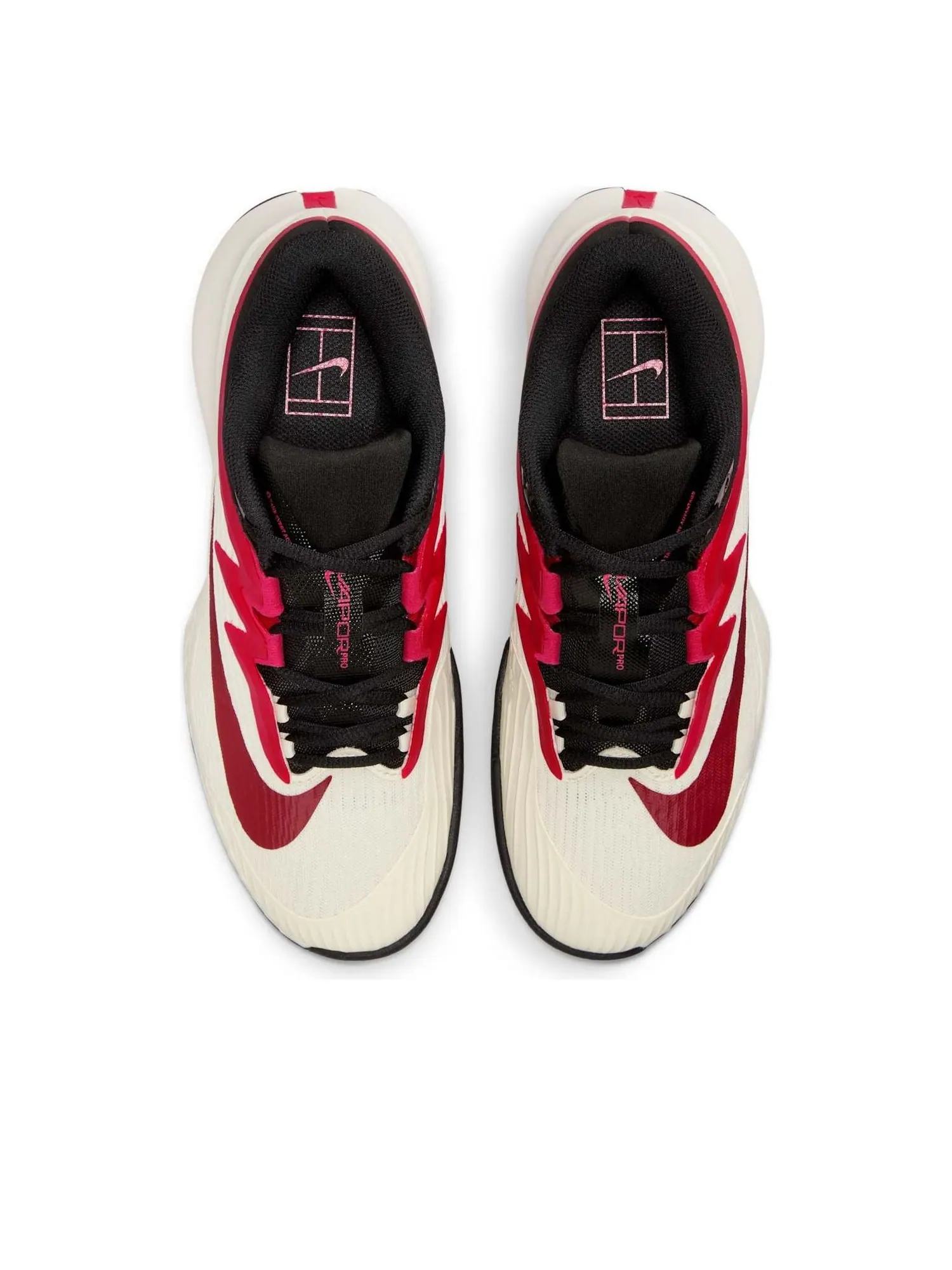 Кроссовки (WMNS) Nike Court Air Zoom Vapor Pro 3 HC 'Pale Ivory Sail Team Red Rush Pink' — изображение 2 из 6, красный