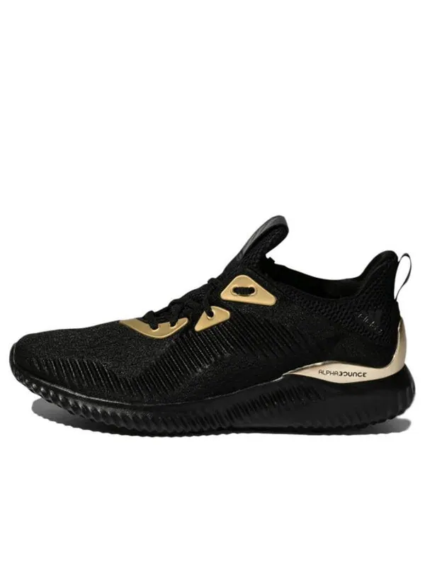 Кроссовки alphabounce 1 'black gold metallic' Adidas — изображение 1 из 4, черный