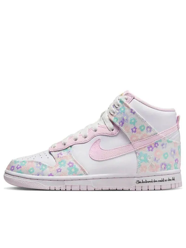 Кроссовки x doernbecher xix dunk высокие Nike — изображение 1 из 4, белый/розовый